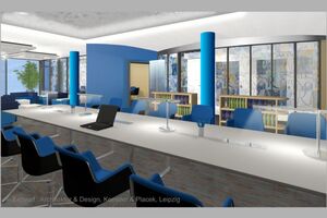 Entwurf Gestaltung für Lounge und Foyer im Studentenwohnheim
